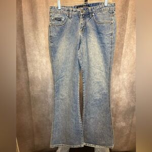 Squeeze Stephen Hardy Light Blue Flare Jeans Low Rise 90’s